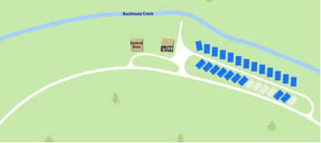 This is a map of Leslie County RV Park in Hyden, KY